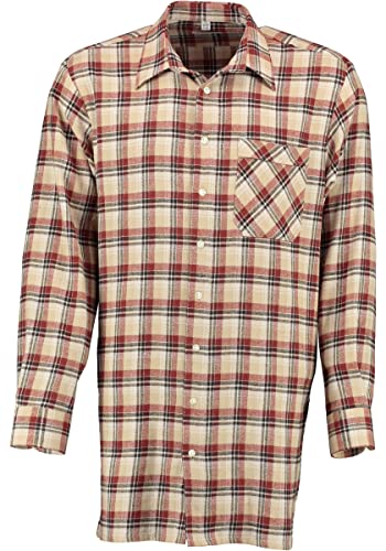 Condor Herren Hemd Arbeitshemd Workwear Langarm mit Liegekragen Evuce, Größe:47/48, Farbe:weinrot von Condor