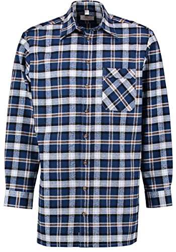 Condor Herren Hemd Langarm Arbeitshemd Flanell Isboia, Größe:45/46, Farbe:Jeans von Condor