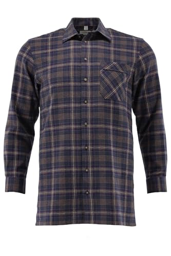 Condor Herren Hemd Langarm Arbeitshemd Flanell Obapi, Größe:43/44, Farbe:Marine von Condor