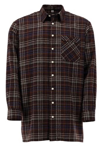 Condor Herren Hemd Langarm Arbeitshemd Workwear mit Liegekragen Tuowam, Größe:45/46, Farbe:mittelbraun von Condor