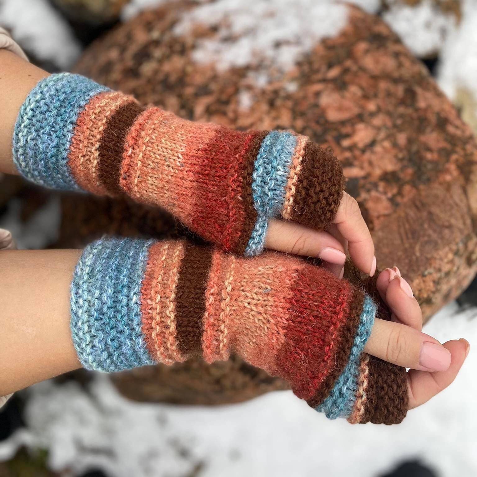 Fingerlose Handschuhe Im Boho-Stil, Alpaka Seide Wolle Handschuhe, Strickfäustlinge, Offene Fingerhandschuhe, Handwärmer von ConekkosStudio