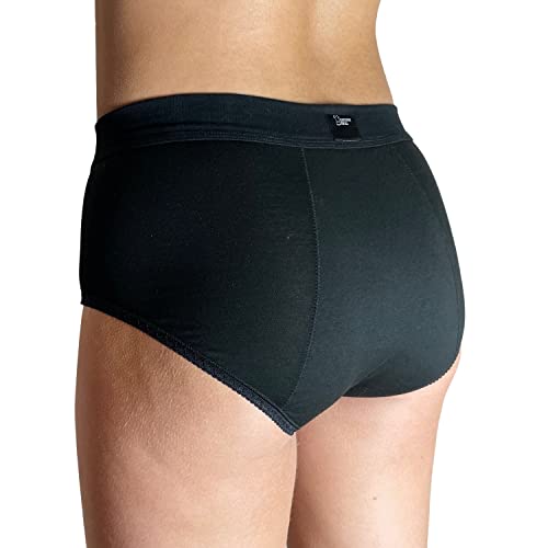 Confidenceforall® | Anti-schweiß Slip Damen | Schweißfreie Unterwäsche | Funktionsunterwäsche Damen Sommer | Bambus Unterwäsche | Sport Unterhemden | Underwear Women | Schwarz Größe 44 von Confidenceforall