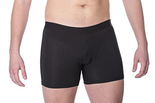 Confidenceforall | Anti-schweiß Boxershorts Herren | Schweißfreie Unterwäsche | funktionsunterwäsche Herren Sommer | Bambus Unterwäsche | Sport Unterhemden | Underwear Men | Schwarz Größe M von Confidenceforall