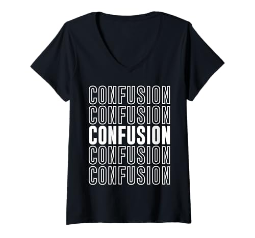 Damen Verwirrung T-Shirt mit V-Ausschnitt Damen Verwirrung T-Shirt mit V-Ausschnitt von Confusion Apparel
