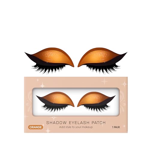 Lazy Eyeshadow Wimpernpatch, 3D Lidschattenwimpern, 2-in-1 Falsche Wimpern & Lidschatten, Selbstklebende Make-up-Aufkleber Wiederverwendbar (ORANGE 3PCS) von CongRong