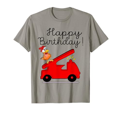 Feuerwehr Hühner Herzlichen Glückwunsch Kinder Geburtstag T-Shirt Feuerwehr Hühner Herzlichen Glückwunsch Kinder Geburtstag T-Shirt von Congratulations Animals Pet Owner Happy Birthday