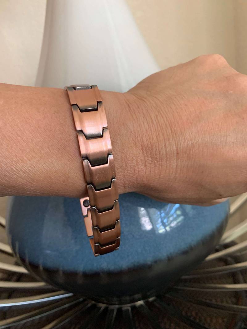 Wunderschöne Massiv Kupfer Magnet Armband 4 Elemente Balance Energie Power Wiederherstellung Ruhe Freude Weihnachtsgeschenk Für Männer Frauen von ConnectAcutherapy