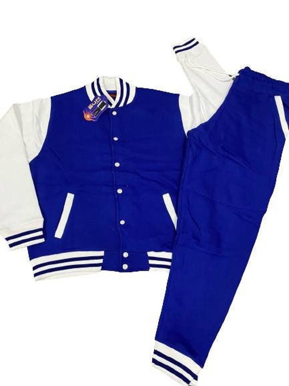 Damen Blauer Sweatsuit-Set Trendiger Trainingsanzug Sweatsuit Und Jogger-Set Geschenk Für Sie von ConnectedClothingUsa
