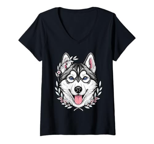 Damen Connecticut Hund und Berglorbeerblüte T-Shirt mit V-Ausschnitt Damen Connecticut Hund und Berglorbeerblüte T-Shirt mit V-Ausschnitt von Connecticut Territory Symbols Gifts & Tees taiche