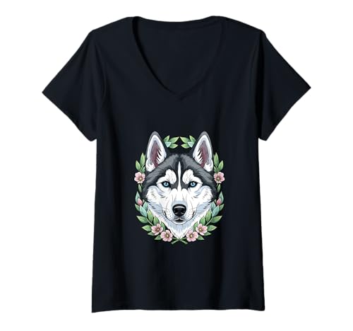 Damen Connecticut Hund und Berglorbeerblumen T-Shirt mit V-Ausschnitt Damen Connecticut Hund und Berglorbeerblumen T-Shirt mit V-Ausschnitt von Connecticut Territory Symbols Gifts & Tees taiche