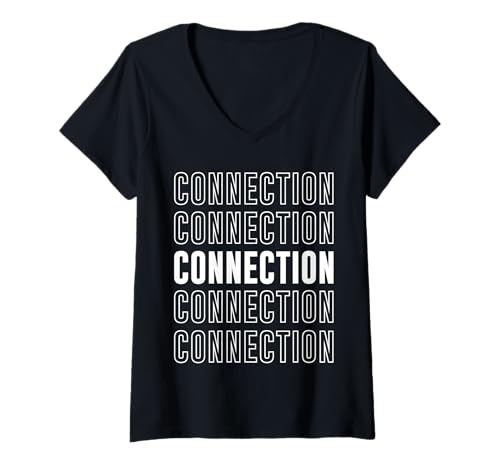 Damen Anschluss T-Shirt mit V-Ausschnitt Damen Anschluss T-Shirt mit V-Ausschnitt von Connection Apparel
