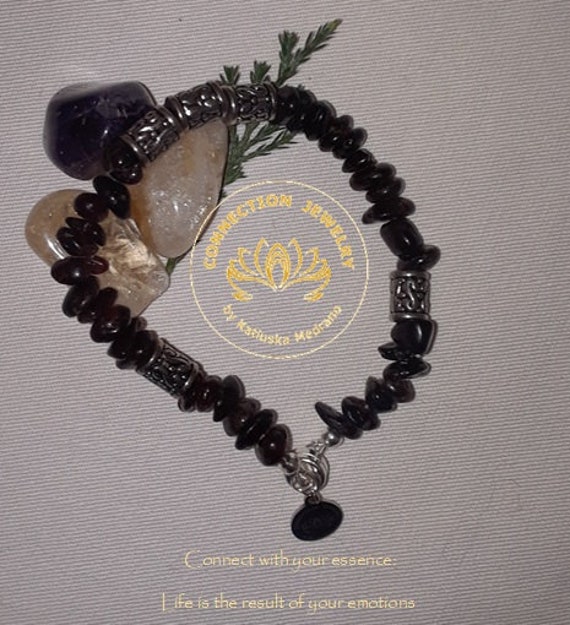 Armband Granat Für Männer Mala Natürliche Edelstein Spiritueller Boho Schmuck Versandfertig Handgefertigter Verbindungsschmuck von ConnectionJewelry