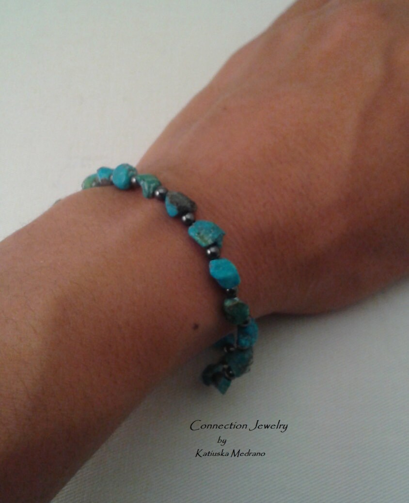 Balance Armband Hämatit-Türkis Weihnachten Yoga Verbindungsschmuck Edelsteine Spiritualr Boho Schmuck Urlaub von ConnectionJewelry