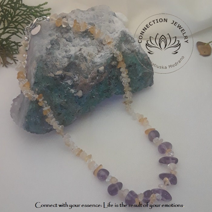 Perfekte Geschenk Halsketten Citrin Und Amethyst Stein Verbindung Schmuck Lila Edelstein Wohlstand Geburtstag Handgemachte Feiertage Perfekte Geschenk Halsketten Citrin Und Amethyst Stein Verbindung Schmuck Lila Edelstein Wohlstand Geburtstag Handgemachte Feiertage von ConnectionJewelry