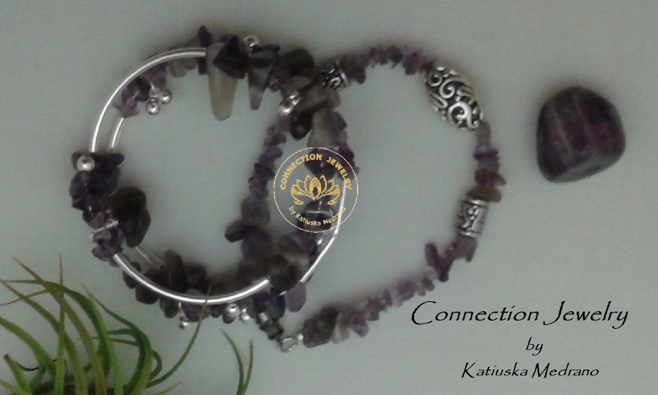 Unzertrennliche Liebe Armband Amethyst Sterling Silber Geschenke Für Paar Weihnachtsgeschenk Hochzeit Urlaub Bereit Zu Senden Handgemachte Lila von ConnectionJewelry