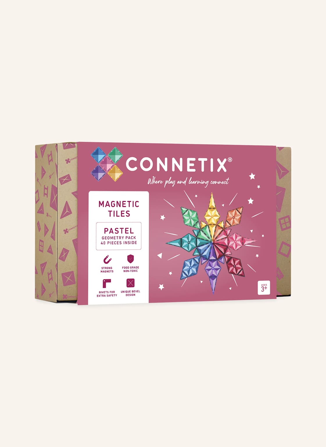 Connetix Geometrie-Set Pastell rosa von Connetix
