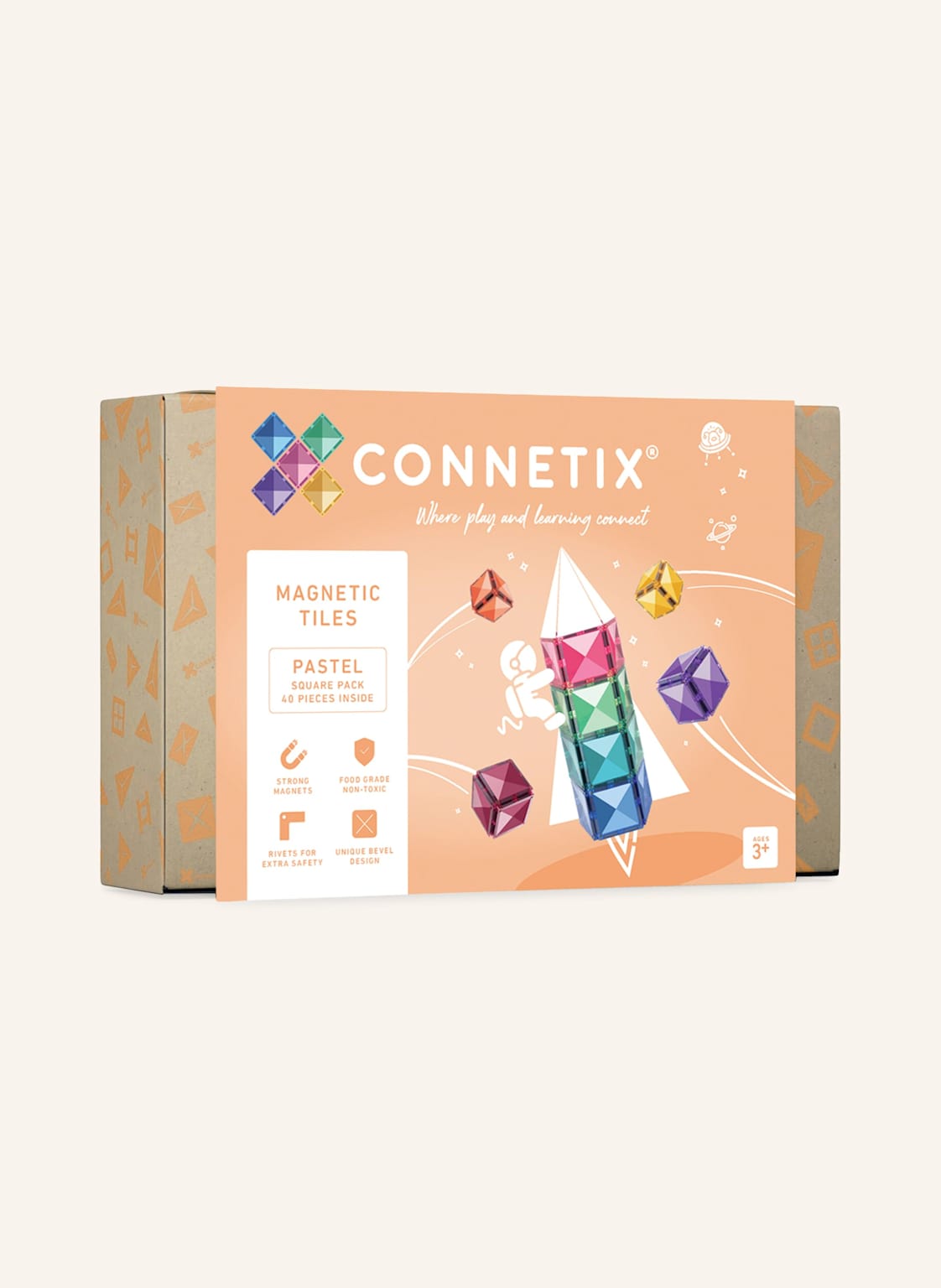 Connetix Quadrat-Set Pastell rosa von Connetix