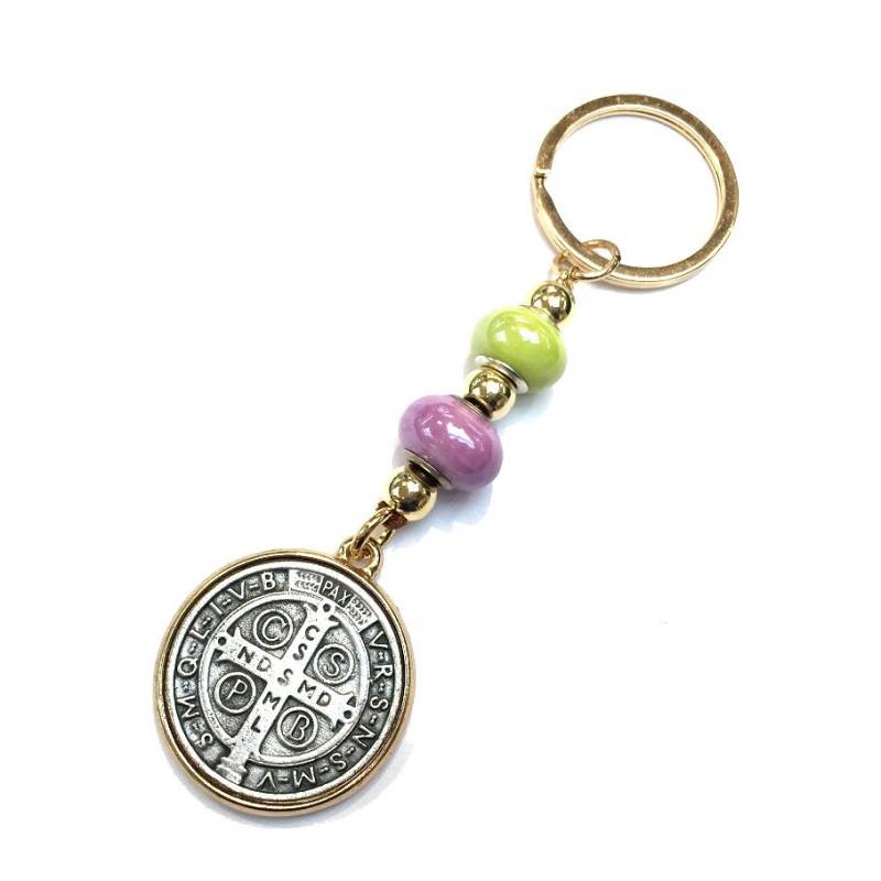 Heiliger Benedikt San Benito Schlüsselanhänger Heiliger Benedikt San Benito Schlüsselanhänger von ConnieMoonJewelry
