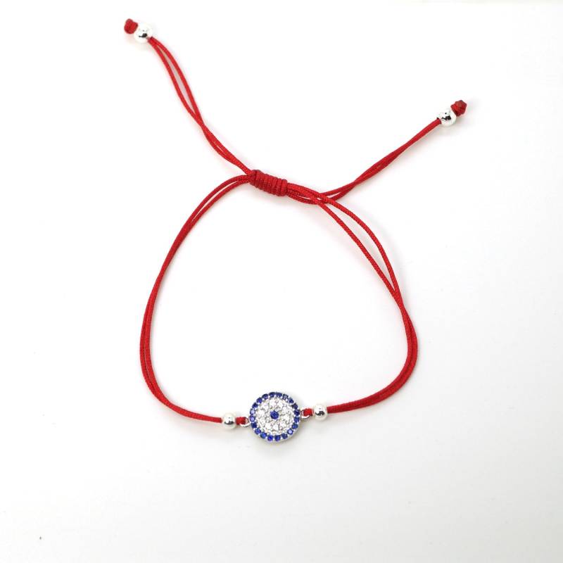 Kleine Sterling Silber Cz Auge Schnur Armband von ConnieMoonJewelry