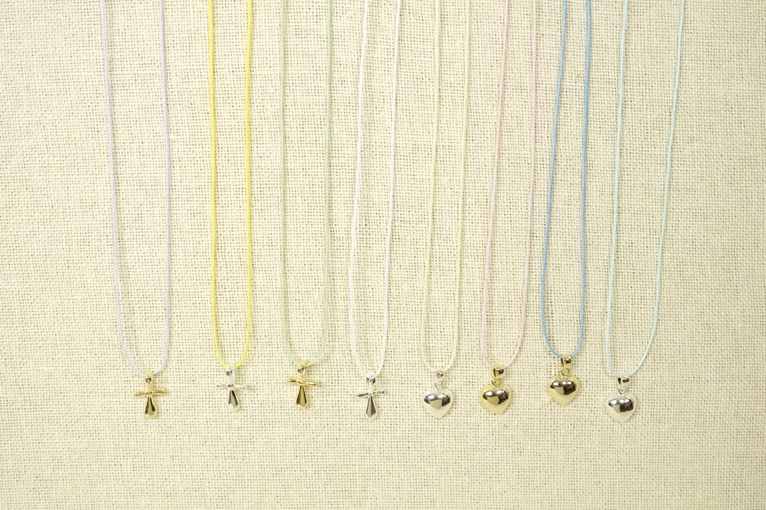 Pastell Ostern Farbe Kreuz Und Herz Schnur Halsketten Pastell Ostern Farbe Kreuz Und Herz Schnur Halsketten von ConnieMoonJewelry