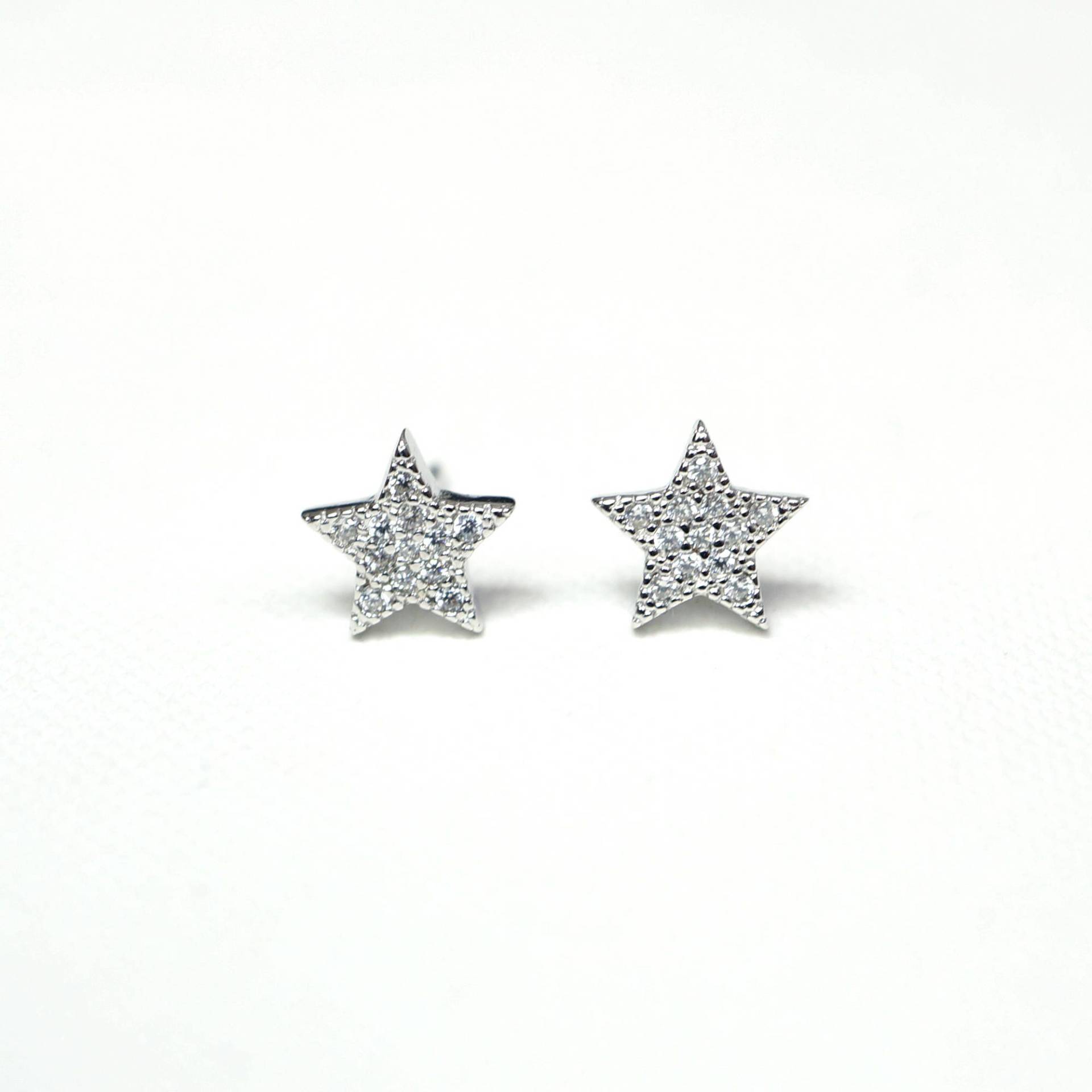 Sterling Silber Und Cz Stern Ohrstecker Sterling Silber Und Cz Stern Ohrstecker von ConnieMoonJewelry