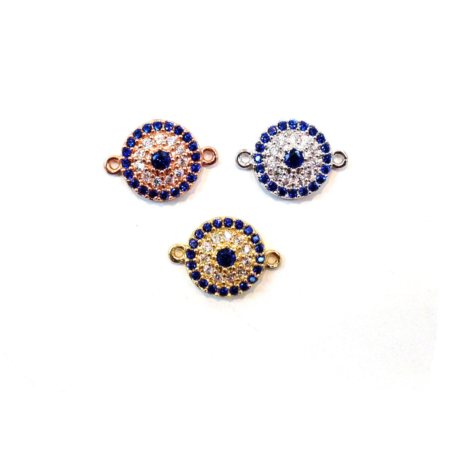 sterling Silber Cz Evil Eye Armband Charme Nur sterling Silber Cz Evil Eye Armband Charme Nur von ConnieMoonJewelry