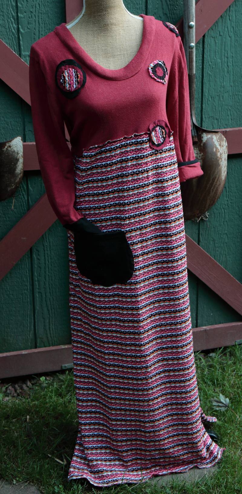 Maxikleid, Großes Pulloverkleid, Umgeschärft, Weich, Spaßig Und Funky, Hippiekleid Maxikleid, Großes Pulloverkleid, Umgeschärft, Weich, Spaßig Und Funky, Hippiekleid von ConnysReCreations