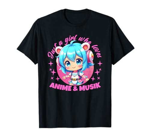 Just a Girl Who Loves Anime & Musik T-Shirt von Conpo Design