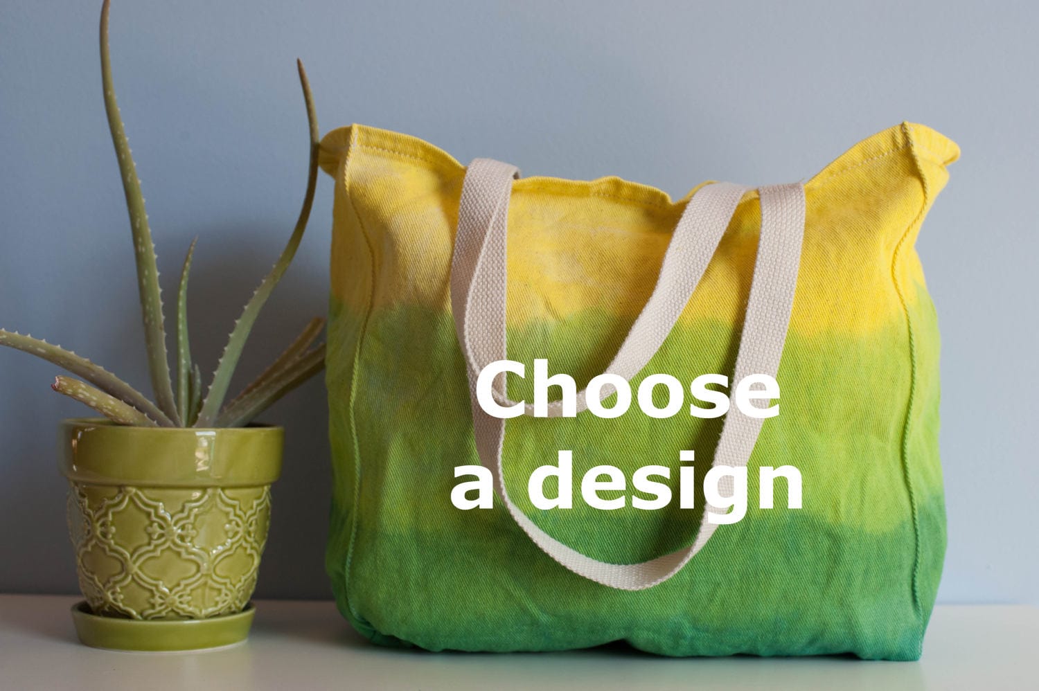 Gefärbte Chemo Tote Handtasche - Gelb/Grün Ombre Wählen Sie Ein Design Gefärbte Chemo Tote Handtasche - Gelb/Grün Ombre Wählen Sie Ein Design von ConqueringCancer