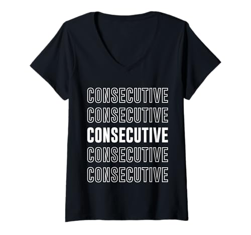 Damen Aufeinanderfolgend T-Shirt mit V-Ausschnitt Damen Aufeinanderfolgend T-Shirt mit V-Ausschnitt von Consecutive Apparel