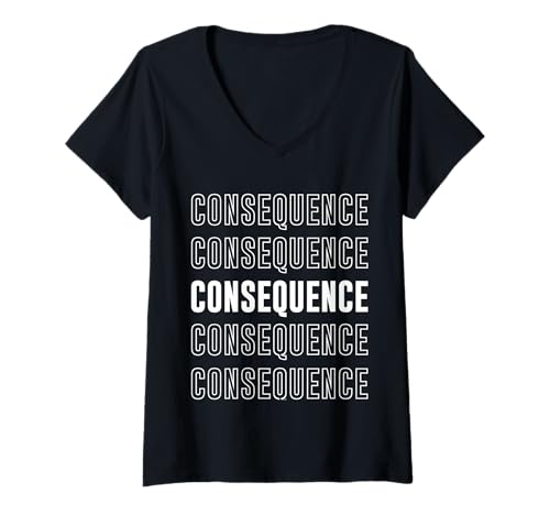 Damen Konsequenz T-Shirt mit V-Ausschnitt Damen Konsequenz T-Shirt mit V-Ausschnitt von Consequence Apparel