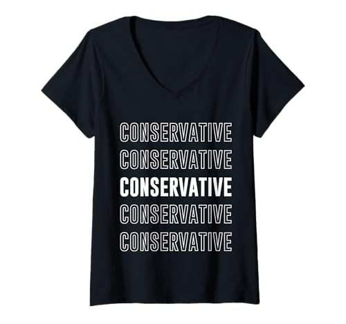 Damen Konservativ T-Shirt mit V-Ausschnitt von Conservative Apparel