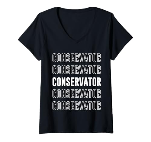 Damen Konservator T-Shirt mit V-Ausschnitt Damen Konservator T-Shirt mit V-Ausschnitt von Conservator Apparel