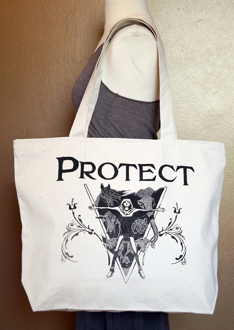 Reißverschluss-Einkaufstasche "Schützen" Schwarzer Tinte Auf Natürliche Baumwolle Reißverschluss-Einkaufstasche "Schützen" Schwarzer Tinte Auf Natürliche Baumwolle von ConsiderAnimals