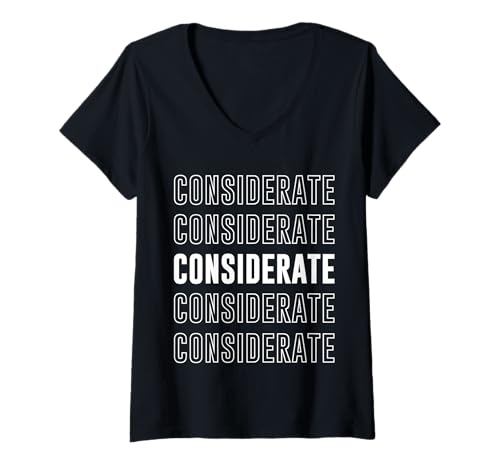 Damen Rücksichtsvoll T-Shirt mit V-Ausschnitt Damen Rücksichtsvoll T-Shirt mit V-Ausschnitt von Considerate Apparel