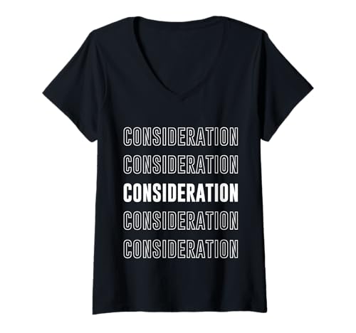 Damen Berücksichtigung T-Shirt mit V-Ausschnitt von Consideration Apparel