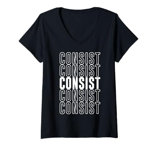 Damen Bestehen T-Shirt mit V-Ausschnitt von Consist Apparel