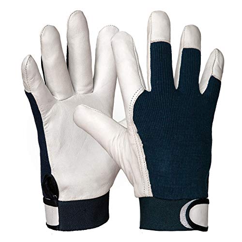 Consorte 12 Paar Arbeitshandschuhe Sicherheitshandschuhe Mechanikerhandschuhe Leder (R319N-12) (10) von Consorte