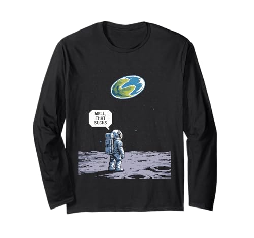 Lustiger Astronaut Earth Gone Flat Earth Space Humor Damen Herren Langarmshirt Lustiger Astronaut Earth Gone Flat Earth Space Humor Damen Herren Langarmshirt von Conspiracy Theorist Believer Statement Flat World