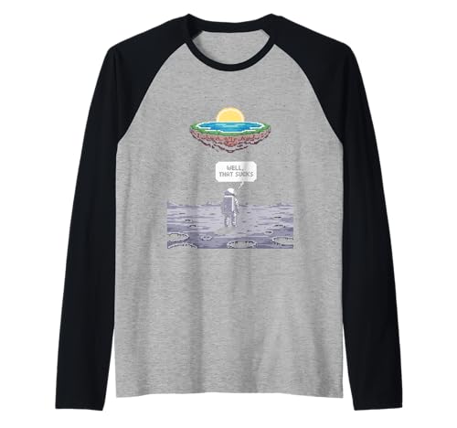 Lustiger Astronaut Earth Gone Flat Earth Space Humor Damen Herren Raglan von Conspiracy Theorist Believer Statement Flat World