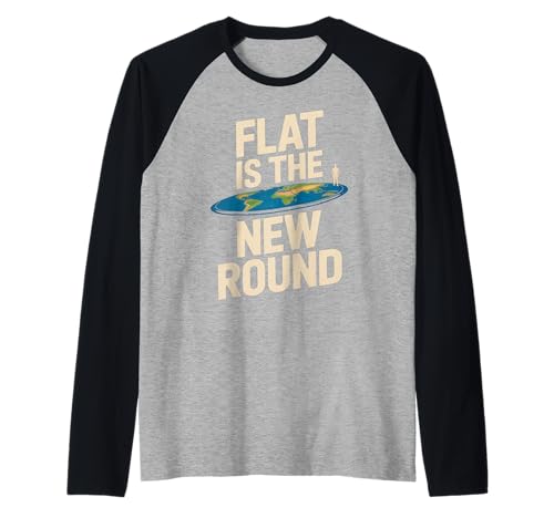 Lustiges Zitat "Flat Eard" Water Doesn't Curve Earth Women Men Raglan von Conspiracy Theorist Believer Statement Flat World