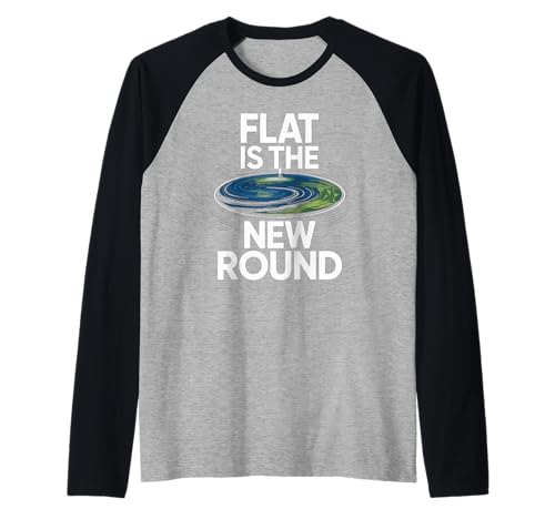Lustiges Zitat "Flat Eard" Water Doesn't Curve Earth Women Men Raglan von Conspiracy Theorist Believer Statement Flat World