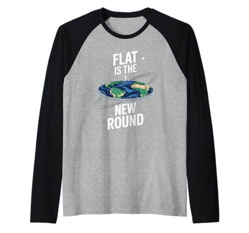 Lustiges Zitat "Flat Eard" Water Doesn't Curve Earth Women Men Raglan von Conspiracy Theorist Believer Statement Flat World