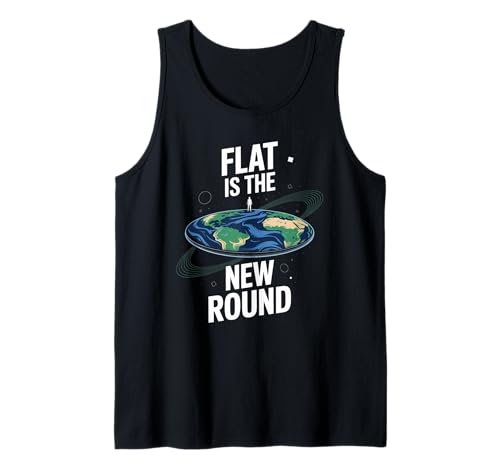Lustiges Zitat "Flat Eard" Water Doesn't Curve Earth Women Men Tank Top von Conspiracy Theorist Believer Statement Flat World