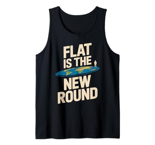 Lustiges Zitat "Flat Eard" Water Doesn't Curve Earth Women Men Tank Top von Conspiracy Theorist Believer Statement Flat World
