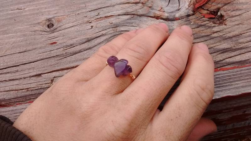 Amethyst Ring Auf Bestellung | Benutzerdefinierte Lila Edelstein Schmuck Handgefertigtes Sterling Silber Stacking Midi Mit Geburtssteinen von ConstantRuckus