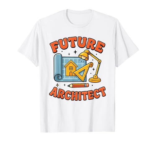 Zukünftiger Architekt, Kinder, Architekturstudent, Netter Baumeister T-Shirt Zukünftiger Architekt, Kinder, Architekturstudent, Netter Baumeister T-Shirt von Construction Career Future Architect Kids Career