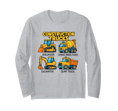 Bauwagen für Kinder Bulldozer Bagger Truck Lover Langarmshirt Bauwagen für Kinder Bulldozer Bagger Truck Lover Langarmshirt von Construction Truck Lover Bulldozer Excavator Dump