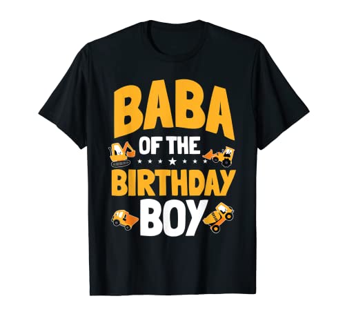 Baba of the Birthday Boy Construction Worker Birthday Party T-Shirt von Construction Worker Birthday Party