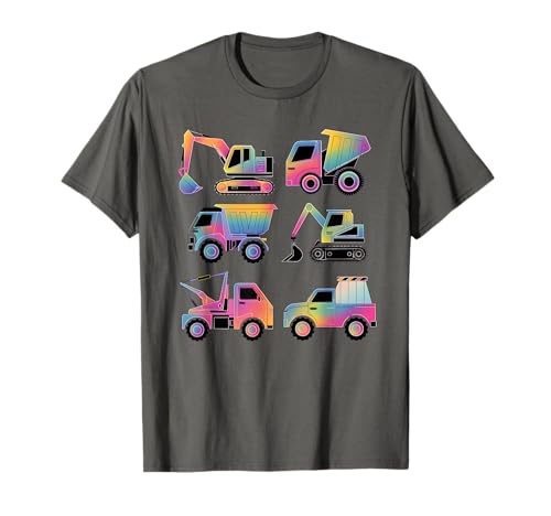 Jungen Kinder Kleinkinder Erwachsene Lustige Bauwagen Tie Dye T-Shirt Jungen Kinder Kleinkinder Erwachsene Lustige Bauwagen Tie Dye T-Shirt von Construction Worker Excavator Toddler Boys Girls